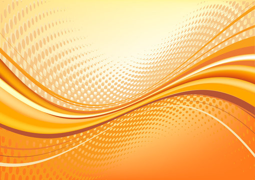 Orange    Abstract Techno Background