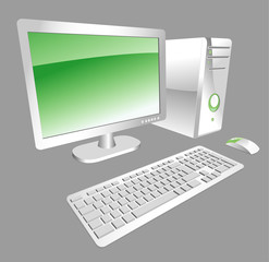 isolated desktop computer