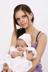 Family portrait. Mum with daughters