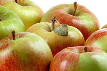 Meny fresch apple on white backgraund