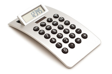 modern calculator on white background