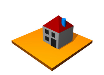 Housing Home 3d Collection Series in Orange