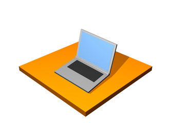 Laptop PC 3d Collection Series in Orange