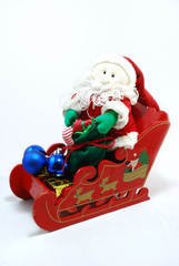Christmas santa on sleigh