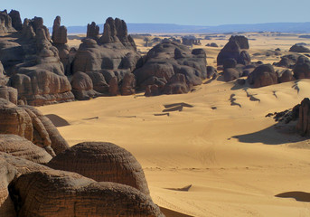 Vue du Sahara en Algérie