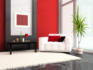 Interior of a hall with a soft zone