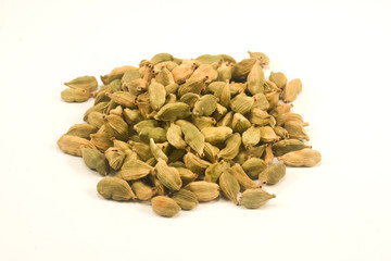 Cardamom isolated on white
