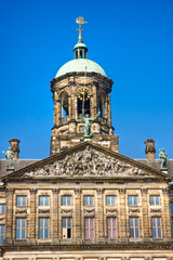 Fototapeta na wymiar Details of The royal palace, Dam Square, Amsterdam. Holland.