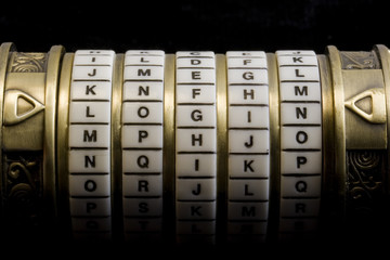 login word set up as password to combination puzzle box