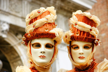 Two  mask in Venice, Italy.