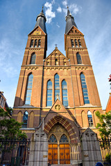 Obraz premium Amsterdam, Church in Jordaan, Holland.