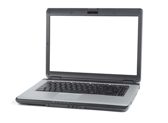Modern laptop isolated with clipping path over white background