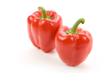 Red Bell Pepper with white background
