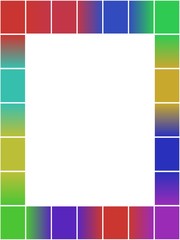 Cornice colorata a quadretti