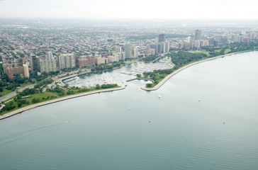 Gorgeous view of Lake Michigan and the  Chicago skyline