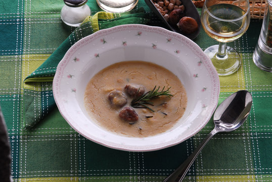 Zuppa di ceci e castagne - Primi