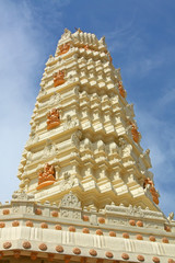 Hindu Temple Gleaming in the Sun with Elephant God