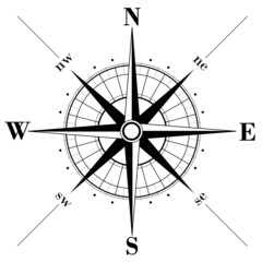 Black compass rose