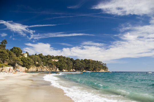 la plage du canadel sur la c&ocirc;te d'azur