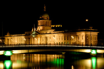 Dublin night 1, North of the Liffey, Custom House