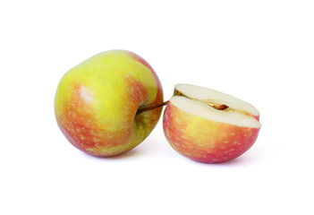 Yellow apples isolated on a white background