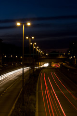 Fototapeta na wymiar Autobahn mit Beleuchtung