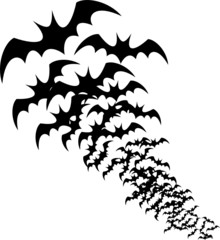 siluetas de murcielagos