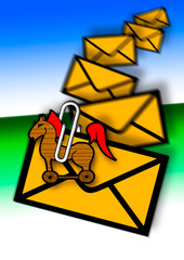 Troijan attachement in E-mail, junk mail