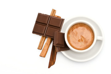 coffee, chocolate and cinnamon