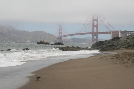Golden Gate Bridge view from Baker Beach