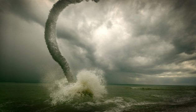 ocean tornado storm (3D used)