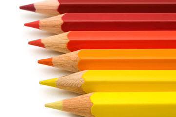 Obraz premium colorful pencils on white background