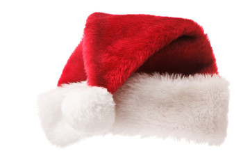 Obraz na płótnie Canvas Santa's red hat isolated on white