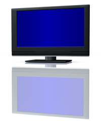 flat LCD tv Liquid-Crystal Display on white