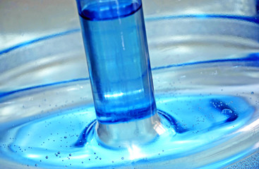 spring water in plastic bottle abstract