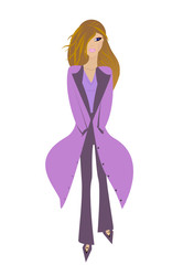 A beauitful vector illustration of a fashionable female