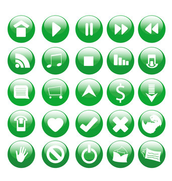 A large set of glossy icons