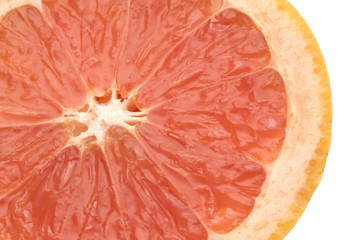 fetta di pompelmo rosa