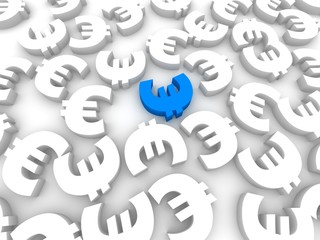 Obraz premium blaues eurozeichen