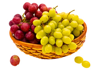 Cluster of ripe autumn sweet grapes