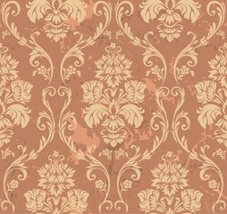 Brown Floral Pattern - decorative floral pattern