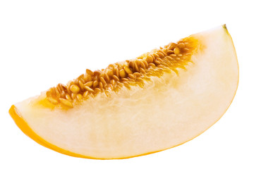 ripe aromatic melon taken pictures on white background