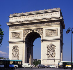 Fototapeta na wymiar Arc de Triomphe, Paris, France (Place Charles de Gaul)