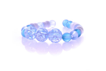 Children's bracelet on a hand. Macro.