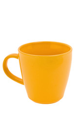 bright ceramic mug expressed on white background