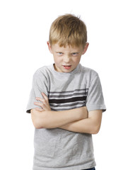 mad boy with arms crossed