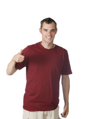 Fototapeta premium happy young man thumbs up