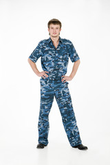 Fototapeta premium Young man in the uniform