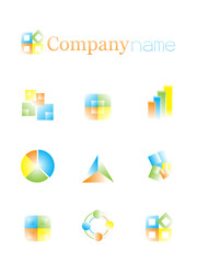 Business logo set