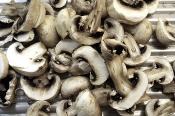 geschnittene Champignons